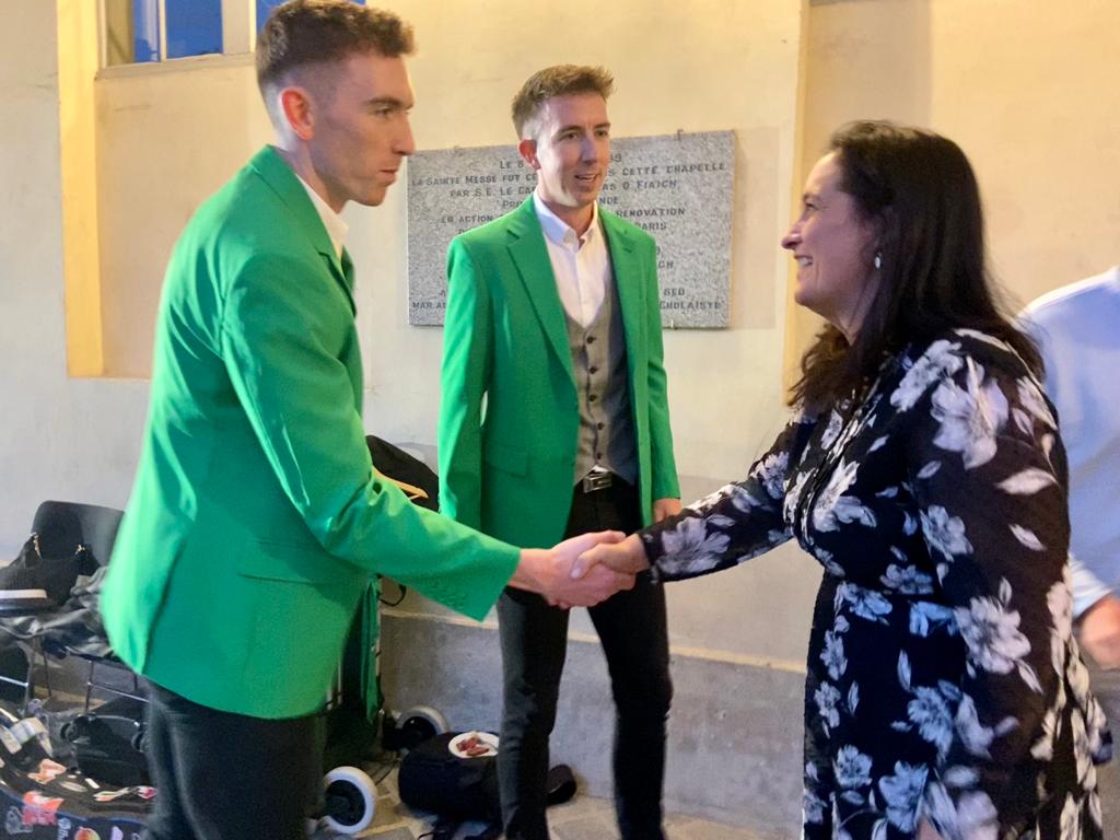 Brilliant to celebrate our close cultural, tourism and sporting ties in France tonight <a href="/cc_irlandais/">Centre Culturel Irlandais</a>   🇮🇪🇫🇷