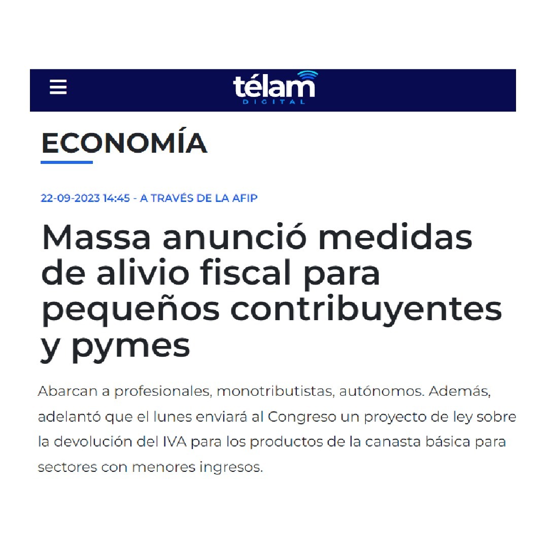 Silvanatorres84's tweet photo. 🇦🇷 #AlivioFiscal "Firmamos la elevación de una Ley que establece un sistema de devolución del IVA en la canasta básica de manera permanente, para que quede como un instrumento político hacia delante de política tributaria", Sergio Massa. https://t.co/etOhC8rk3I