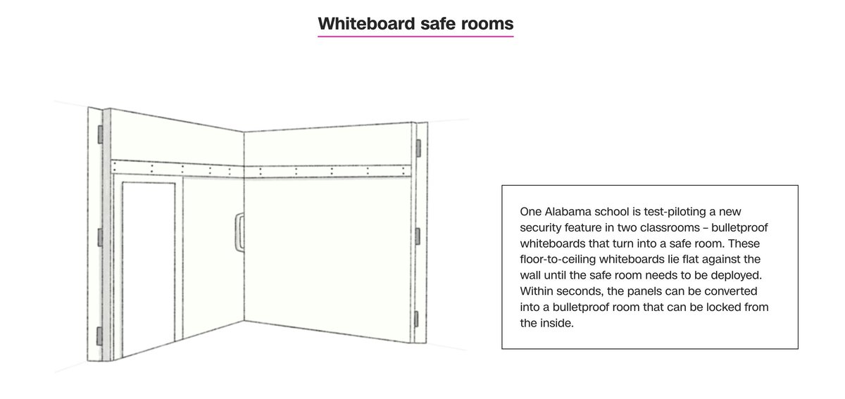 One Alabama school is test-piloting a new security feature in two classrooms – bulletproof whiteboards that turn into a safe room. cnn.com/interactive/20…