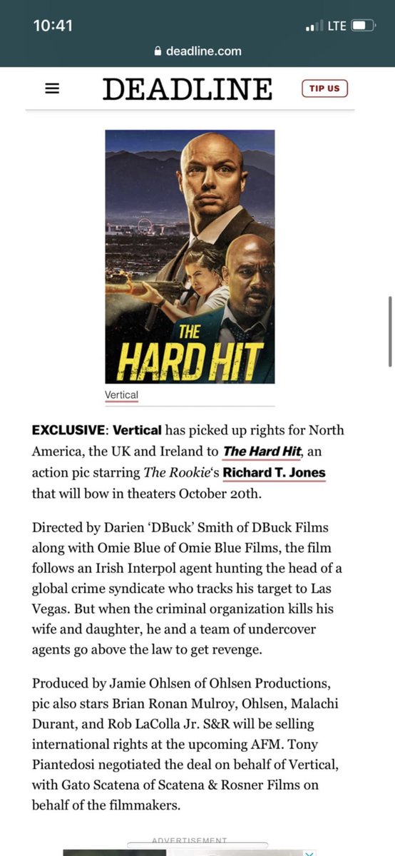rm_actor's tweet image. My Feature Film The Hard Hit coming out next month #actor #Hollywood #irishactor #LosAngeles #LasVegas #producer #executiveproducer #vegan #thehardhit #deadline #veganactor