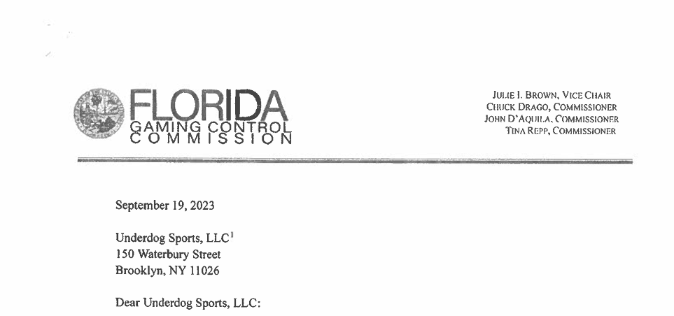 florida_bet's tweet photo. BREAKING: The Florida Gaming Control Commission not only issued a Cease and Desist to PrizePicks (SidePrize LLC) but also issued letters to Betr and Underdog based on alleged wagering and lottery violations. First reported by @FLRegWatch. https://t.co/BZPxngRznK