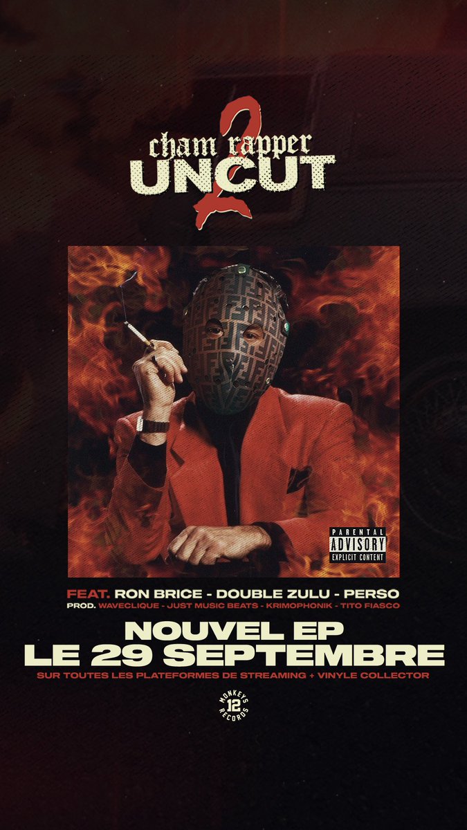 Voilà ‼️ Tout se passe comme prévu... [UNCUT2] 29/09 
#12MONKEYSRECORDS 
#UNCUT2