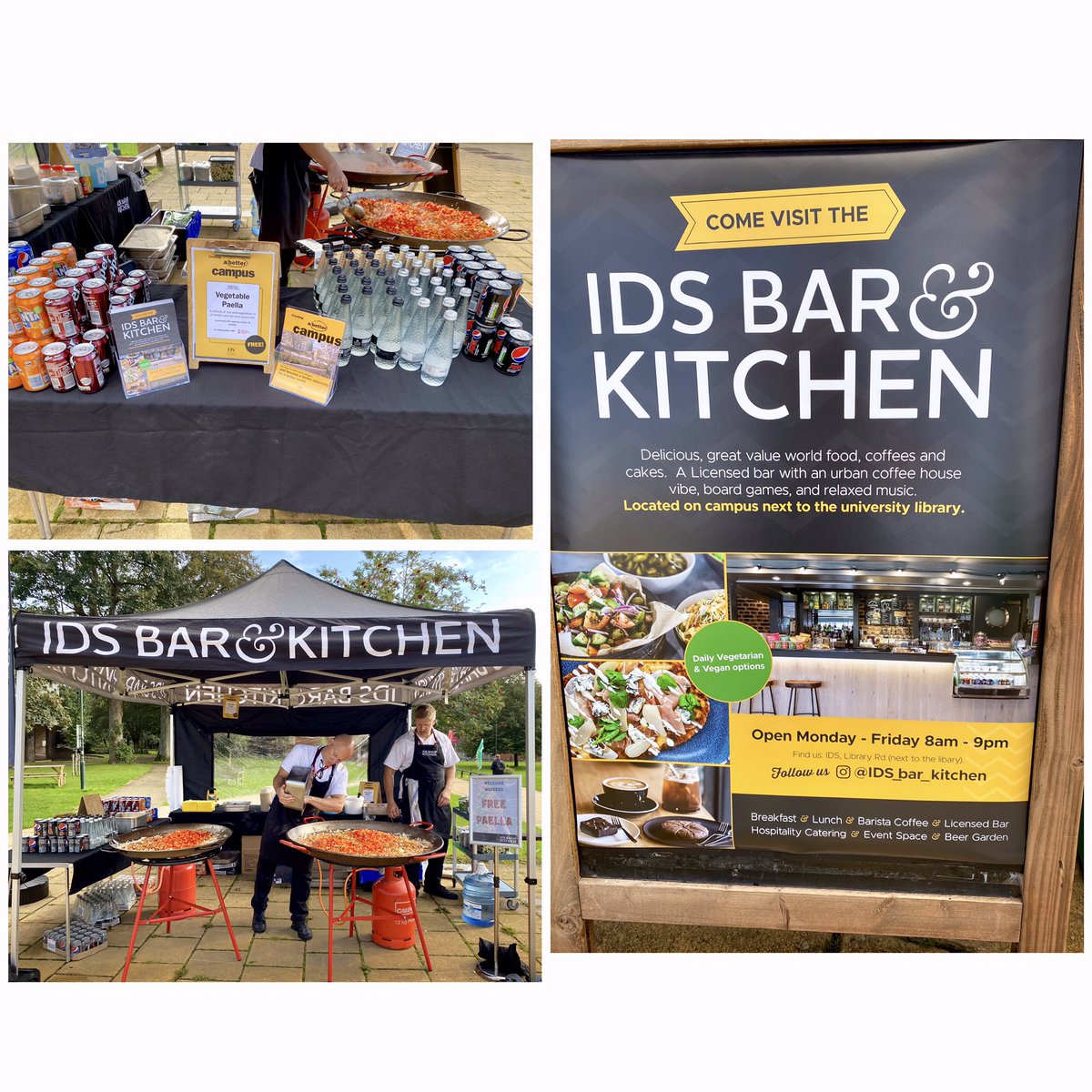 Fab start to Freshers weekend <a href="/SussexUni/">University of Sussex</a> <a href="/IDS_UK/">Institute of Development Studies</a> with a great live cook paella event in the centre of campus to welcome some of the new students. Great job  <a href="/alexmeps/">Alex Mepham</a> &amp; Rob @Thomas_Franks_  #FreshIsBest