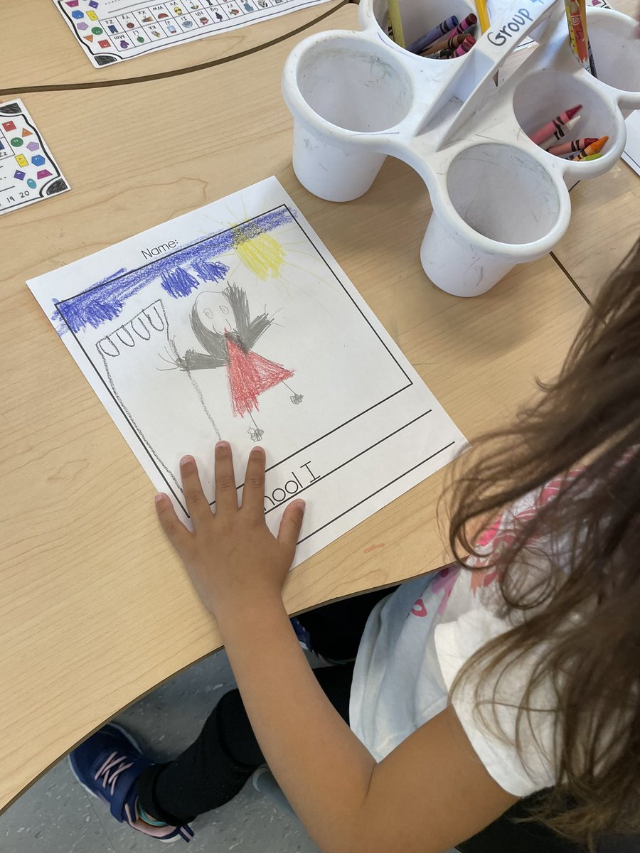 mrsbowesteaches's tweet photo. Today we completed our first journal entry of the year. Students drew and wrote using the prompt “At School I…” we can’t wait to see the growth in both their drawing and writing over the year. #writing #prompts #beginningstages https://t.co/fygjlbX9l8