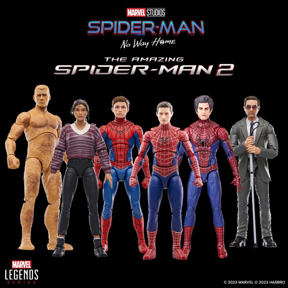 collectxdestroy's tweet image. Swinging from #HasbroPulseCon into #MarvelLegends, check out these epic reveals! Marvel Legends Friendly Neighborhood Spider-Man, Spider-Man, Marvel’s MJ, Matt Murdock, and Marvel’s Sandman are all inspired by their appearance in Marvel Studios’ Spider-Man: No Way Home, plus The…
