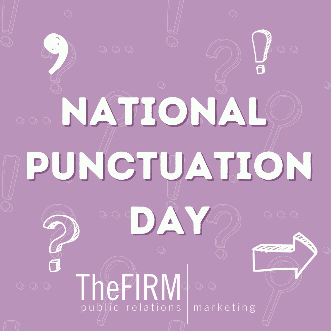 TheFirmPR's tweet photo. Happy #NationalPunctuationDay! Here are some tips to remind us of important punctuation for our writing.✏️
#TheFirmPR #LasVegasPR #PublicRelations #APStyle https://t.co/oGxqZtf02O