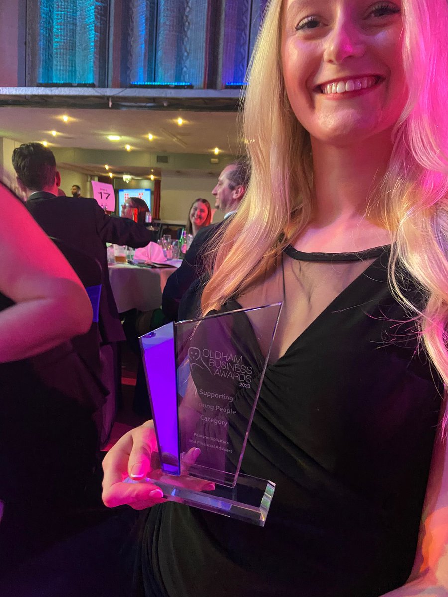 PearsonSFA's tweet photo. We did it! Winners of the Supporting Young People Award at the #oldhambusinessawards We are beyond thrilled!
#Oldhamba
#oldham
#winners https://t.co/9BjS3o0DsU