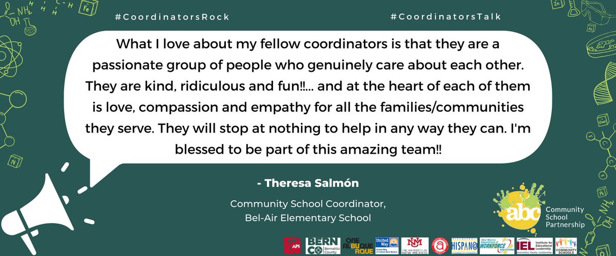 ABC Community School (@abc_partnership) on Twitter photo We asked our Community School Coordinators why #CoordinatorsRock - Theresa, thank you! #CoordinatorsTalk <a href="/CommSchools/">Community Schools</a> <a href="/ABQschools/">Albuquerque Public Schools</a> <a href="/GBryanGarcia/">Bryan Garcia</a> <a href="/NMPED/">New Mexico Public Education Department</a> We asked our Community School Coordinators why #CoordinatorsRock - Theresa, thank you! #CoordinatorsTalk <a href="/CommSchools/">Community Schools</a> <a href="/ABQschools/">Albuquerque Public Schools</a> <a href="/GBryanGarcia/">Bryan Garcia</a> <a href="/NMPED/">New Mexico Public Education Department</a>