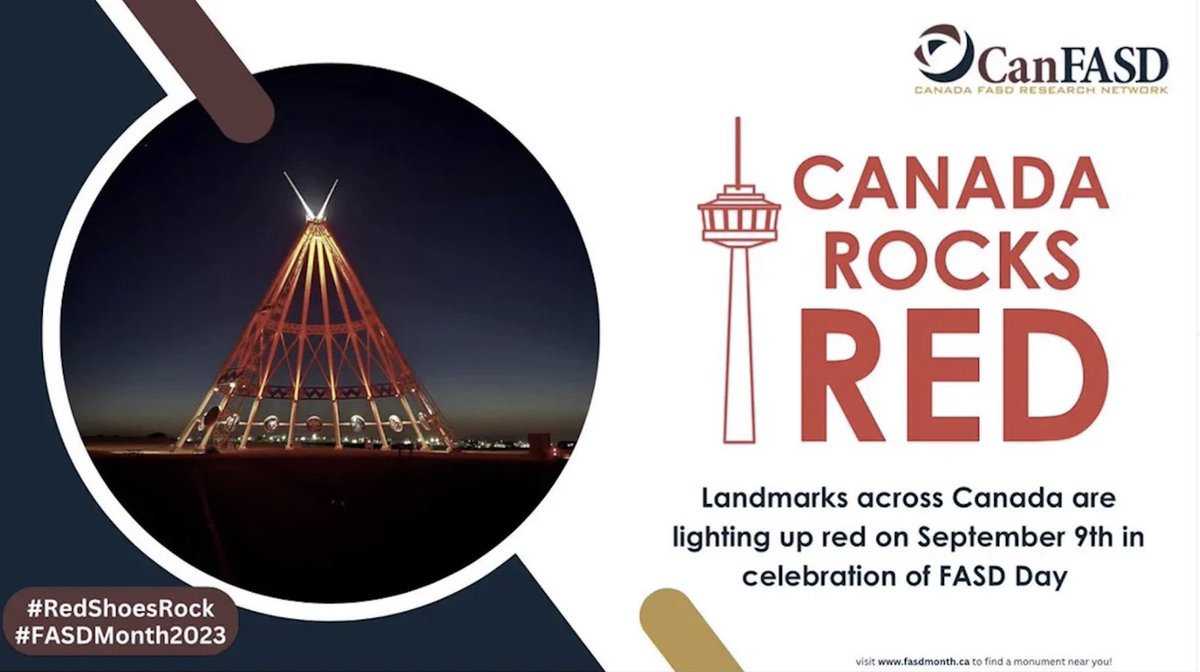 CanFASD's tweet image. Places all across #London, Ontario are lighting up red today in honour of #FASDMonth2023 including City Hall, RBC Place, and the J.A. Taylor Building. Go check it out!