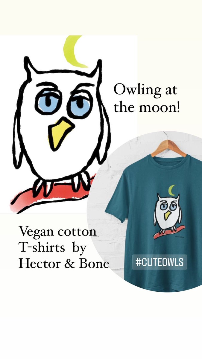 Owling at the moon 🦉🌙
#nightowls #cuteowls 
hectorandbone.com/products/night…