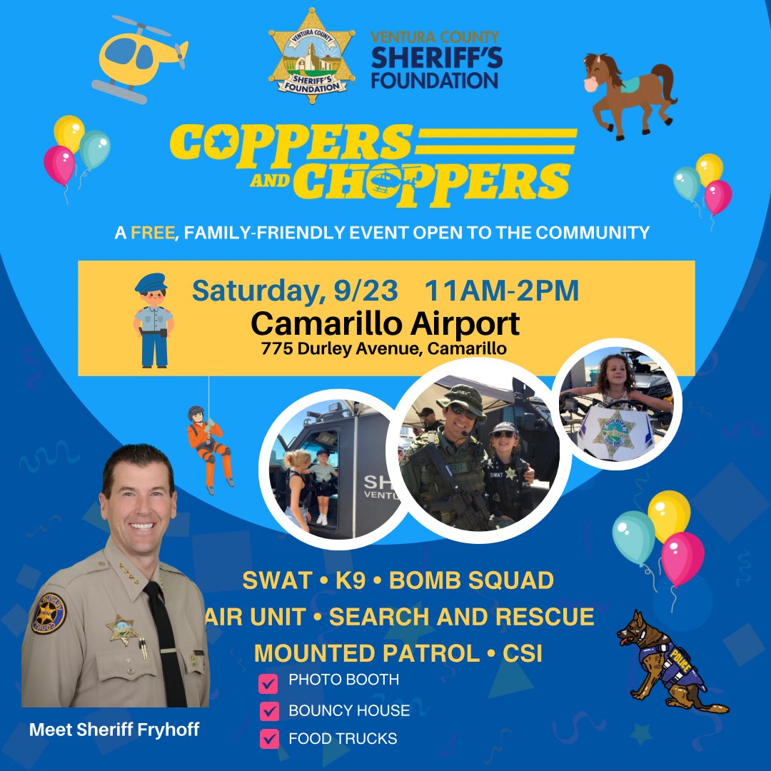VCSheriffsFoundation (@vcsheriffsfdn) on Twitter photo 🚨 Saturday #free family fun! 😍 <a href="/VENTURASHERIFF/">Ventura County Sheriff</a> <a href="/CamarilloAcorn/">Camarillo Acorn</a> <a href="/vcstar/">Ventura County Star</a> 🚨 Saturday #free family fun! 😍 <a href="/VENTURASHERIFF/">Ventura County Sheriff</a> <a href="/CamarilloAcorn/">Camarillo Acorn</a> <a href="/vcstar/">Ventura County Star</a>