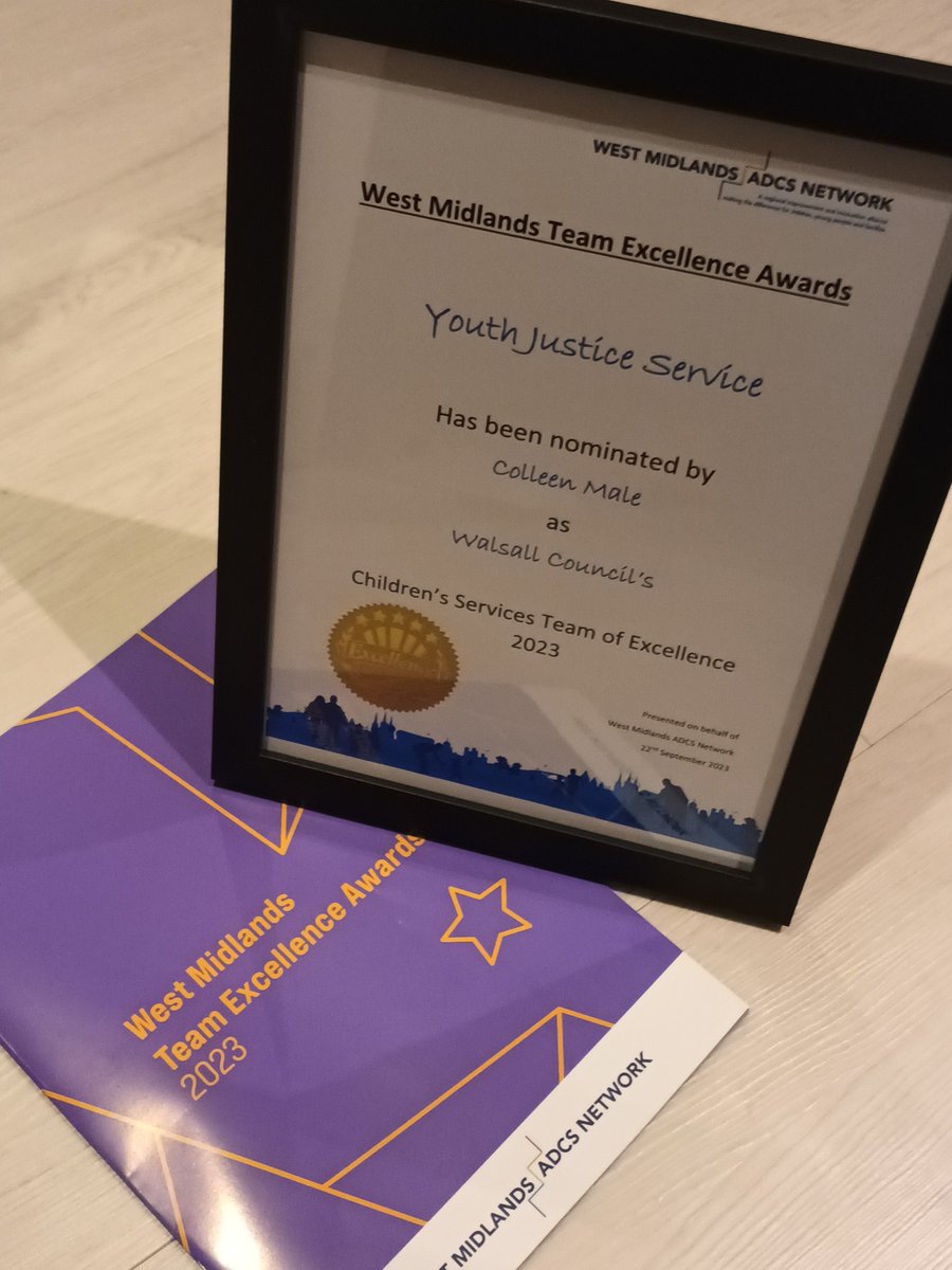 walsallyjs's tweet photo. Proud night for the YJS. Nominated for the West Mids Team Excellence Awards 2023 for our #disproportionality work☺️ Thanks to the inspirational @rickyotto67 &amp; Gary for representing us &amp; to @IVanderheeren for passionately sharing our work #youthjustice #childfirst #somuchmoretodo https://t.co/7cmhUs0DNv