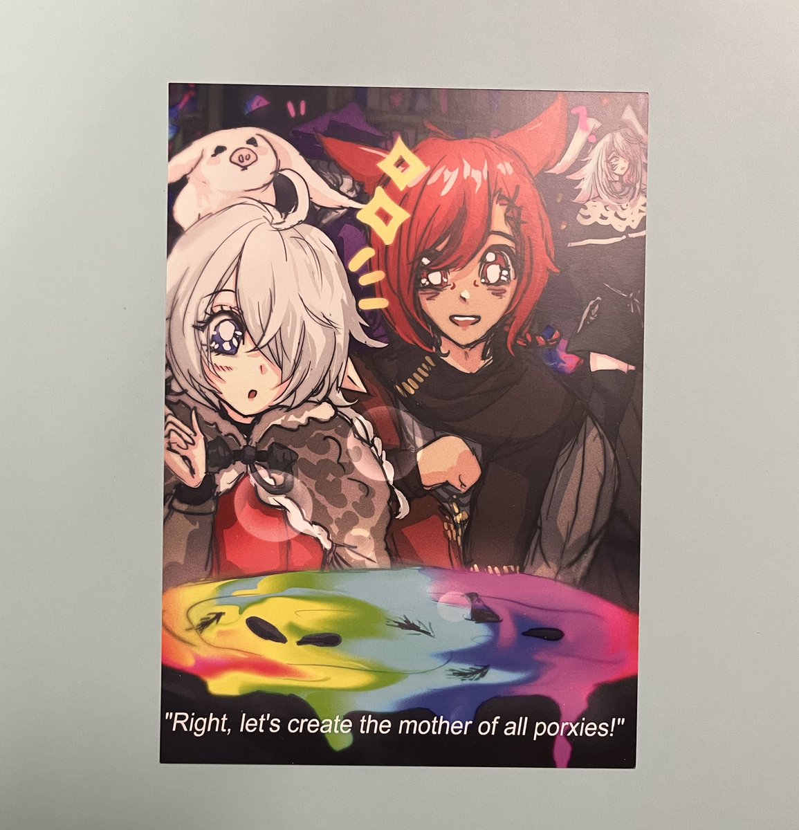 Production update📦

We have bad and good news. Bad news, we unfortunately encountered an issue with our books, thus delaying their production.
Good news, all merch items, excluding pin, have arrived safely 🎉