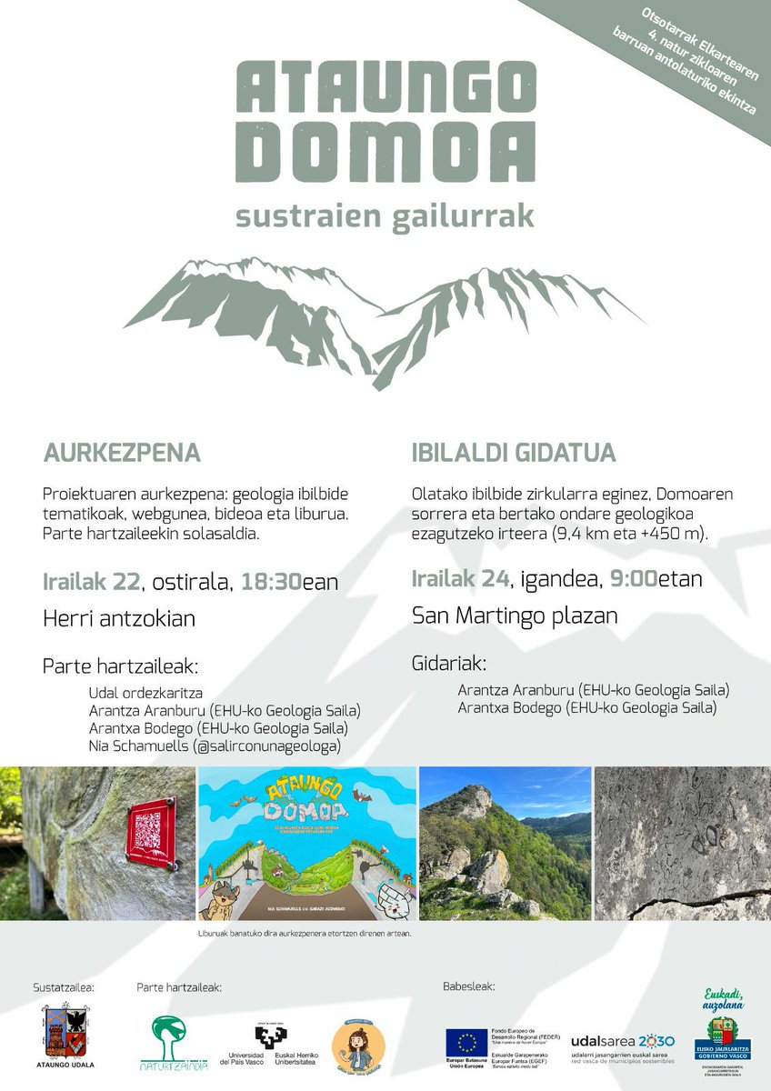 AURKEZPENA | Ataungo Domoari buruzko proiektua aurkeztu berri dugu gaur, #NaturZikloa abian jarrita.
Liburuak herritarren eskura egongo dira laster.
#AtaungoDomoa #Ataun