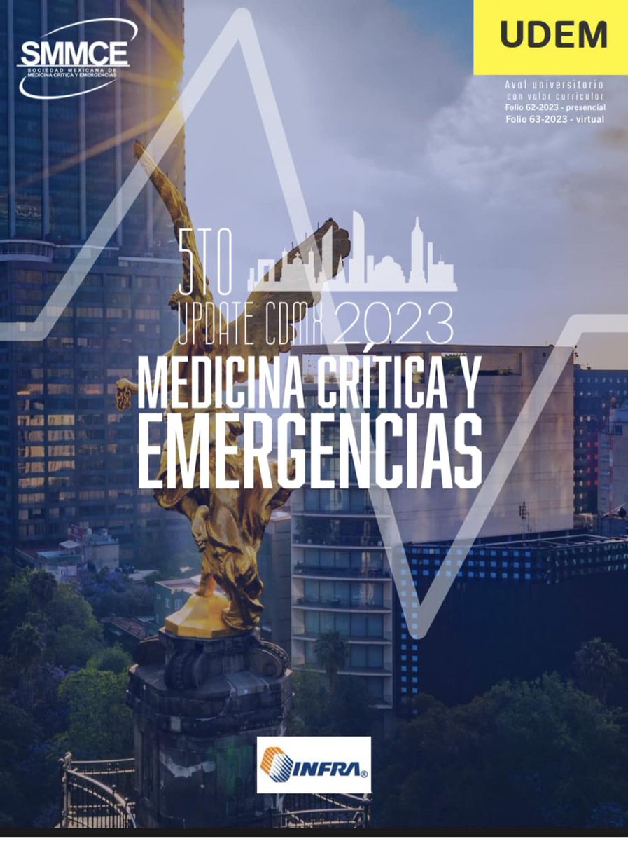 vm_aventho's tweet photo. 5to UpDate en Medicina Crítica y Emergencias 📷 📷
Oct/23 📷 CdMx 📷
La mejor actualización con Conferencias Magistrales y Talleres impartidos por Expertos en:
📷 Ventilación Mecánica #AVENTHO
📷 Monitoreo Hemodinámico y Gasométrico #MHEGAS
Inscríbete a tiempo al +52 4424067816 https://t.co/1yptkpuyg6