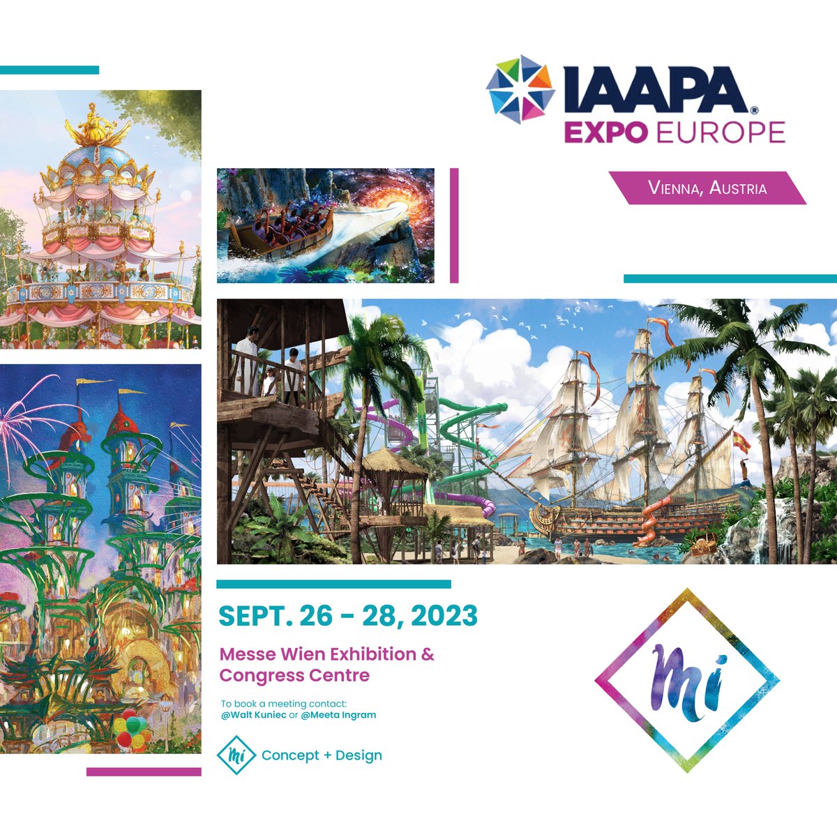 miconceptdesign's tweet photo. We're looking forward to attending IAAPA Europe and connecting with our industry peers! See you in Vienna!

#IAAPAexpo #IAAPA2023 #entertainmentindustry #experiencedesign https://t.co/ibssjKC2il