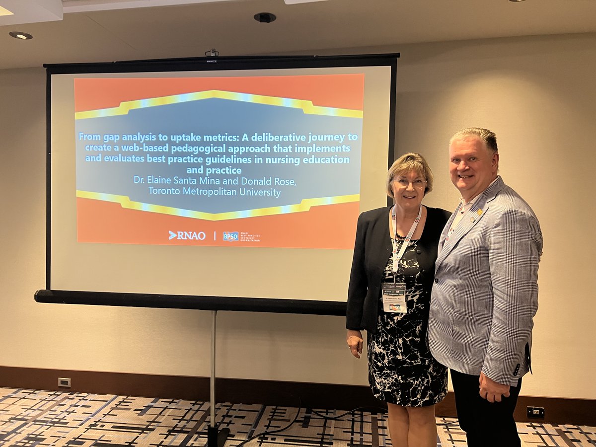 suebb934's tweet photo. Pleased our team was able to share this work at the RNAO #BPSOSymposium this week
@prof_melmasri 
@sherry_espin 
@RNAO https://t.co/rIQLVCKCKl