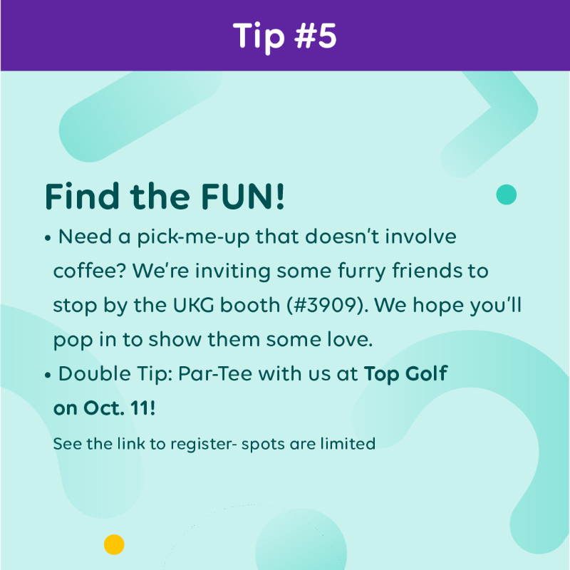 UKGInc's tweet photo. Don’t miss the action at HR Tech 2023! 

We’re sharing our top six tips for getting the most out of this year’s show.

#WeAreUKG #HRTech #UKGBlog #BlogPost #HRConference #ConferenceTips @HRTechConf