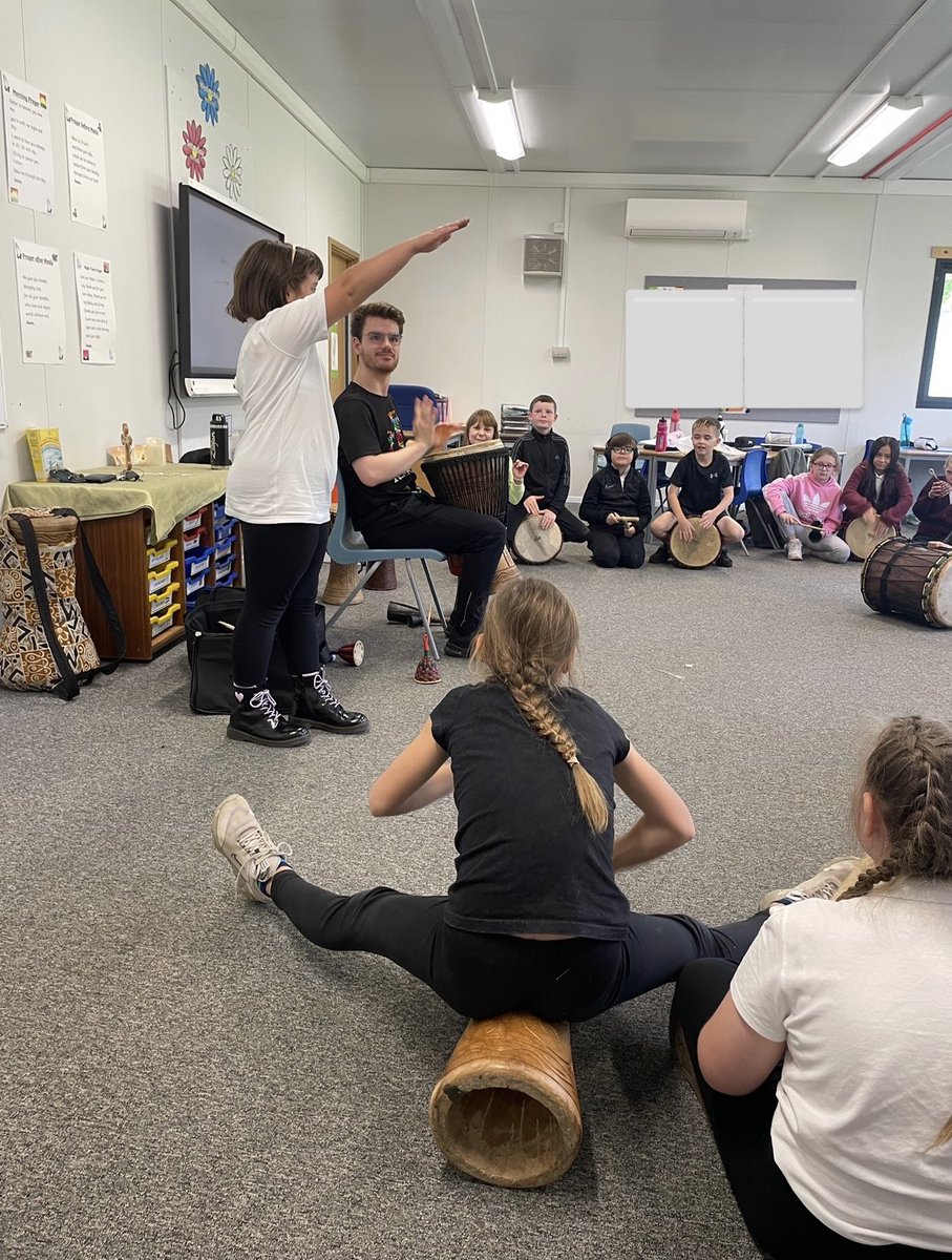 MissLunn4's tweet photo. P6 really enjoyed their first session with @RhythmResource yesterday! “From West Africa” was in my head for the rest of the day after that! @stdavidsPS_ELC https://t.co/bknN7SeuN2