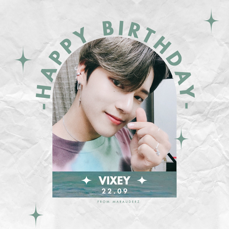 𝙰ttention! today's 𝑖t's 𓊆 𝖵ixey'𝗌 𝑠pecial 𝑑ay! 𓊇 (ෆ˙ᵕ˙ෆ)♡🎂 cerramos the 𝖛irgo 𝑠eason con el cumpleaños de nuestro bebé extrovertido y que ayuda a mantener un buen ambiente (!!) and ofc, le llenaremos con todo el amor y praises que merece 🫂 happy birthday! 🩷