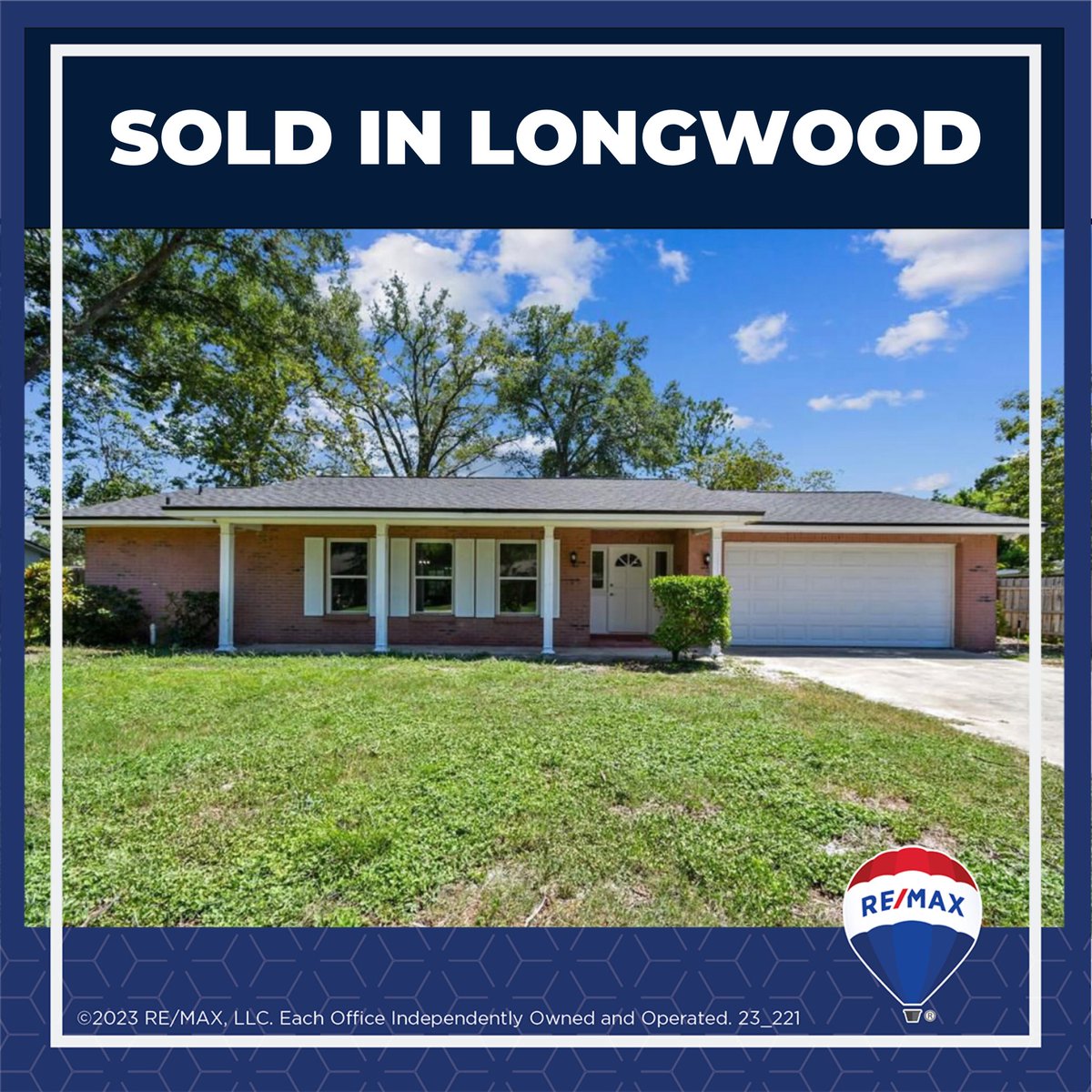 🔥SOLD IN LONGWOOD🔥 

From Lakeland to DeLand, we make dreams come true. Whether you are buying, selling or leasing, call / text at 321-939-3004 or connect with us on social media at rem.ax/sm23
 
#remax #zillow #realestate #sold#remaxmarketplace #sold #longwoodfl