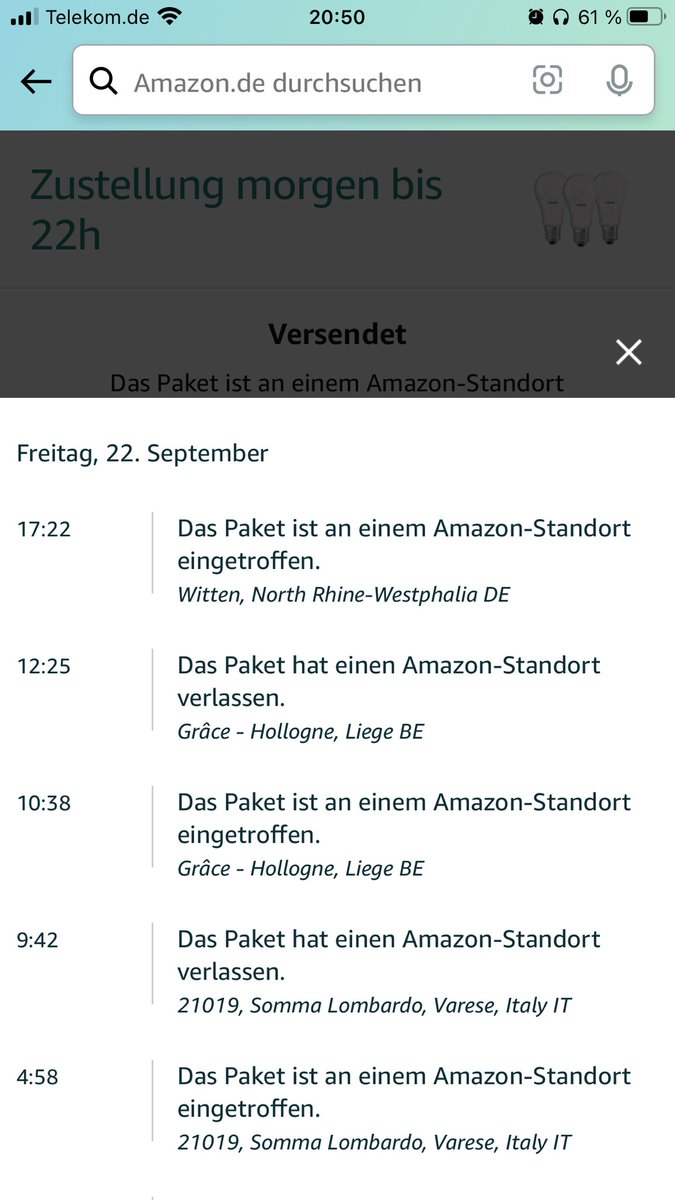 mvenkova's tweet image. Поръчах крушка за коридора, днес вече е обиколила половин Европа 🤦🏻‍♀️#wtfamazon