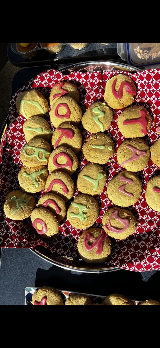 HadjerNacer's tweet photo. Our Friday bake sale for the #Libya and #Morocco twin tragedies! In the spirit of North-African values of hospitality and generosity, we turned to food to bring people together to support the earthquake and the floods victims! #StandWithLibya https://t.co/ylzORGD6aI