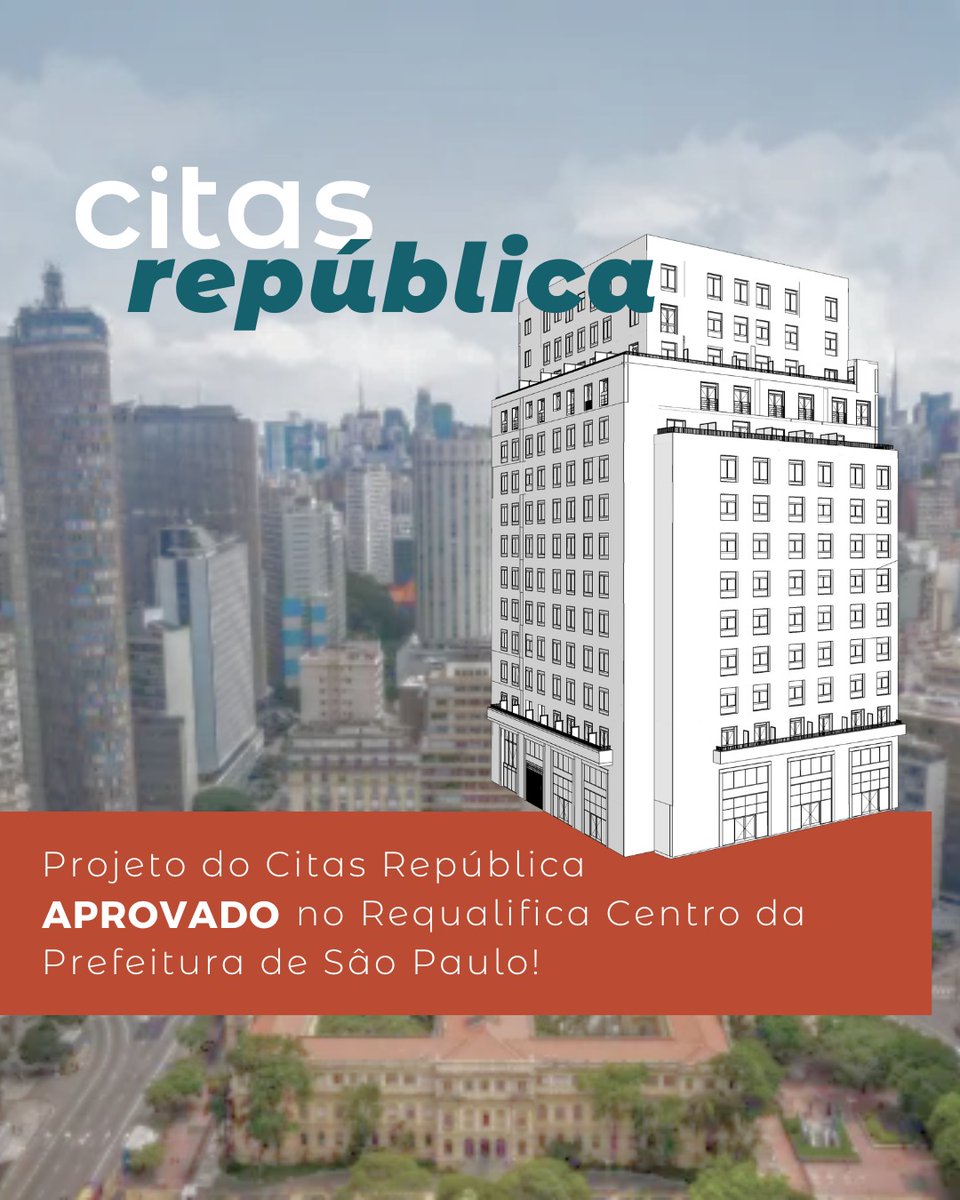 citas_sp's tweet photo. Essa semana comemoramos a aprovação do projeto do Citas República no Requalifica Centro!!!

O Requalifica Centro é um programa da Prefeitura de São Paulo para promover a requalificação do edifícios no centro de São Paulo

Estamos muito orgulhosos dessa conquista! https://t.co/KShOn2CcBF