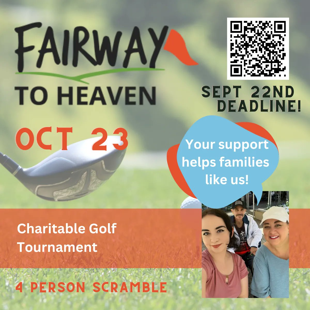 Project4031's tweet image. The Fairway to Heaven Golf Tournament registration deadline is TODAY! 🚨 

Join us on October 23rd at the beautiful Mira Vista Golf Course and make a difference for Project 4031 patients! 
fairwaytoheaven.org/2023-tournamen… 

#Project4031 #Nonprofit #FairwayToHeaven