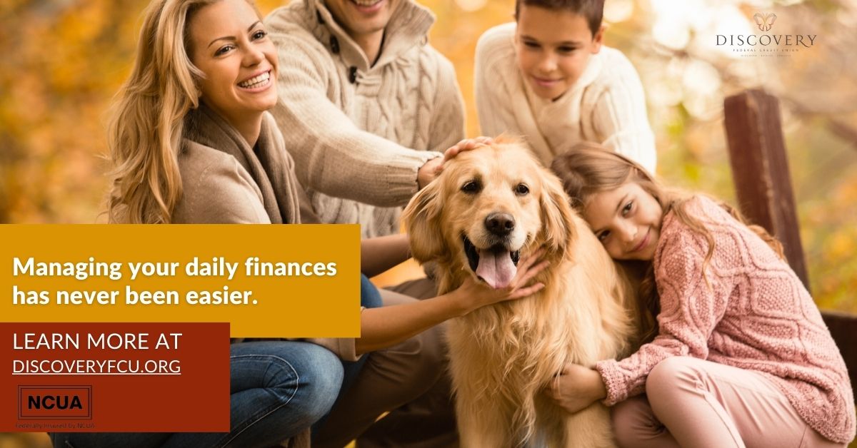 Fall is here, and so are exciting opportunities to manage your finances smarter! Check out the benefits of Personal Checking and how it can make this season even more rewarding: discoveryfcu.org/checking/

#DiscoveryFCU #PersonalChecking #FallFinances #SmartSpending
