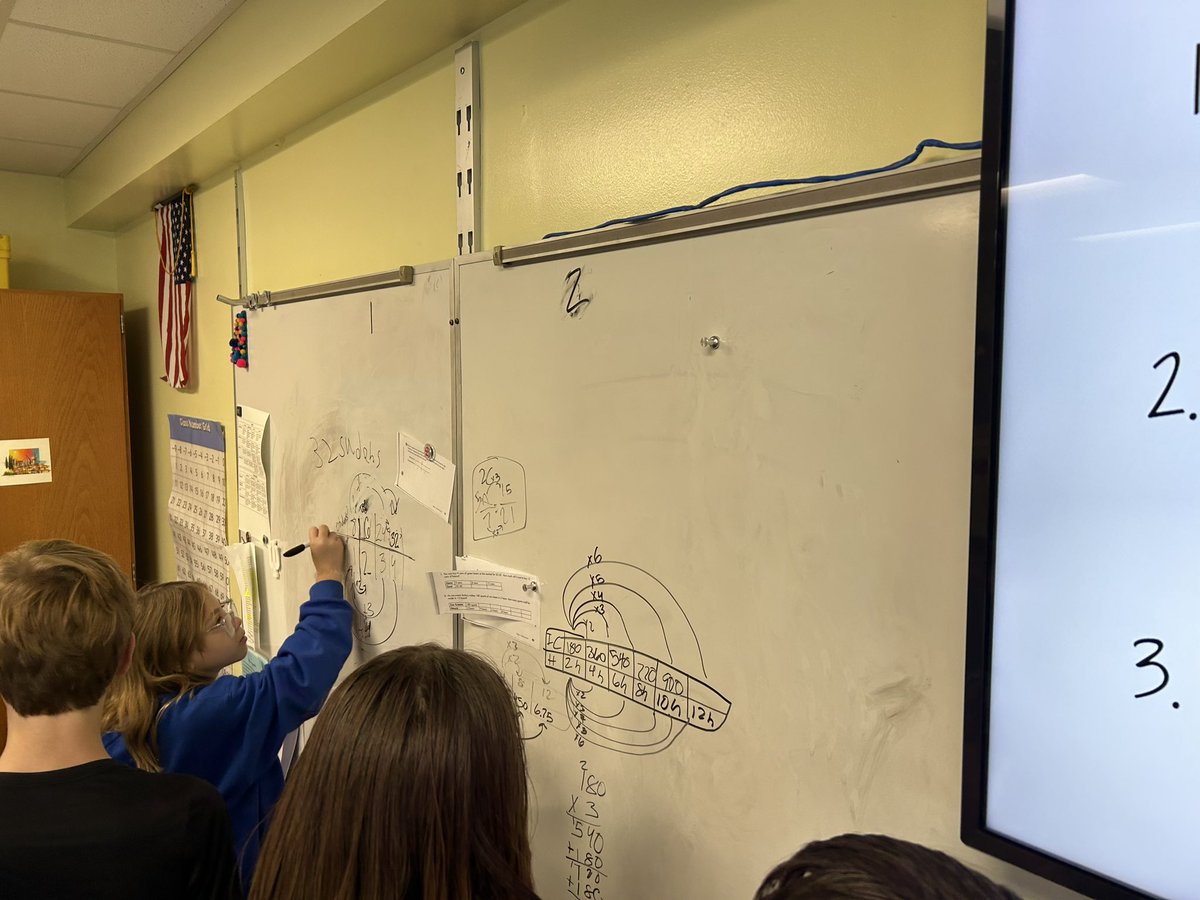 ms_mott0's tweet photo. Today we solved ratio problems using Building Thinking Classroom’s vertical surfaces. Students did great working together and learning from their peers. It was so awesome to see students solving the same problems in different ways and explaining those ways to their peers. https://t.co/FKX1fZb9cf