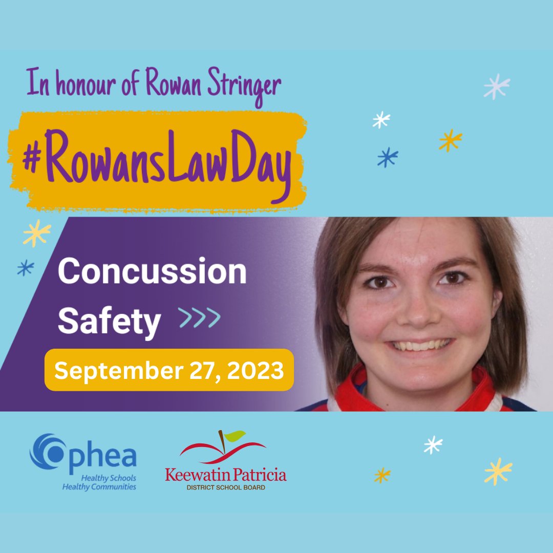 Rowan's Law was named for Rowan Stringer, a high school rugby player from Ottawa, who died in 2013 from a condition known as second impact syndrome. She had a concussion but she and the adults in her life didn't know her brain needed time to heal. #ConcussionSafety #RowansLawDay
