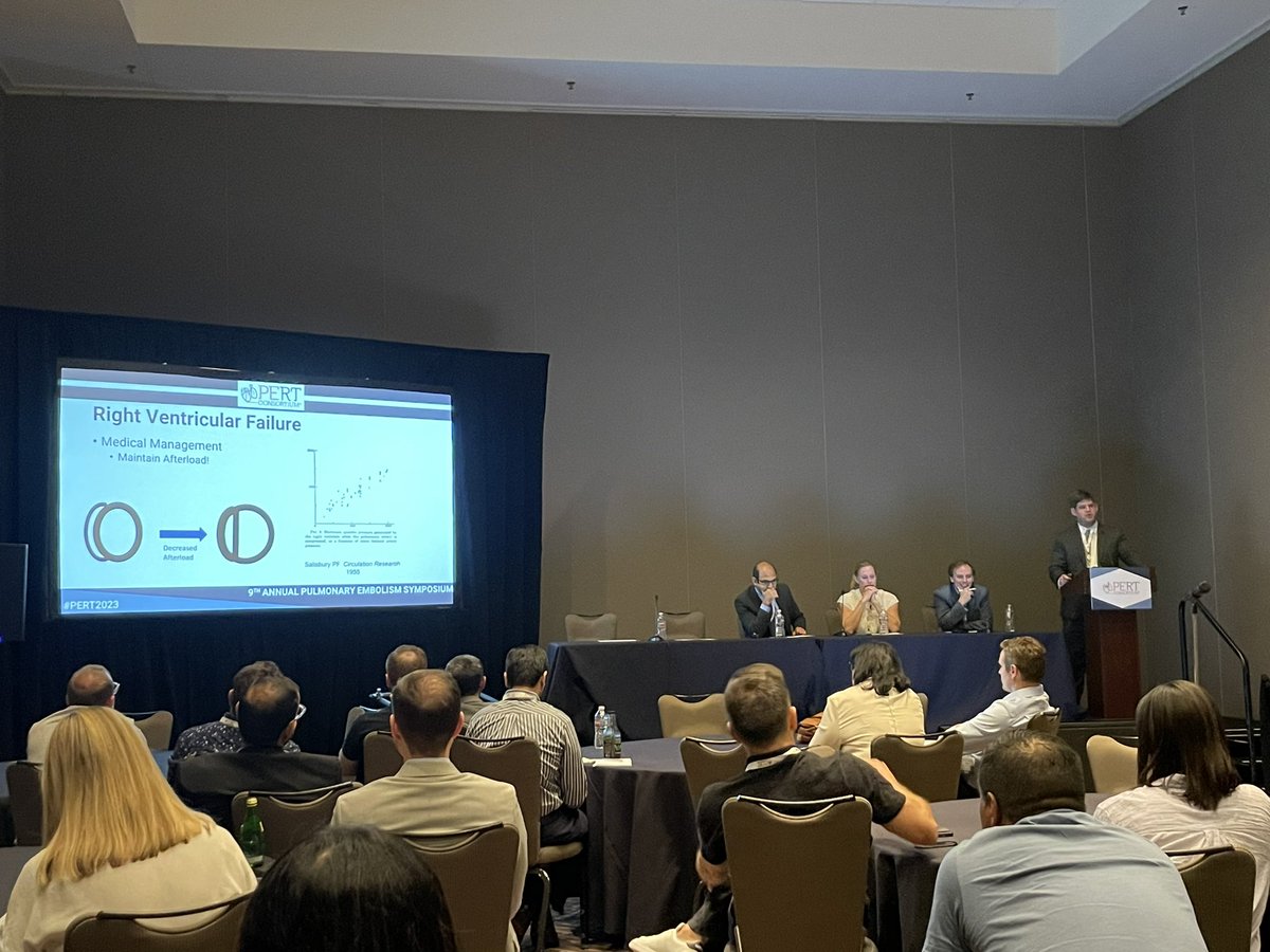PERT Consortium (@pertconsortium) on Twitter photo Pearls from the MCS Workshop
While our therapies are targeted to reduce RV afterload, it’s important to remember to maintain LV afterload in High Risk PE patients!
#PERT2023
<a href="/JeromeCrowley5/">Jerome Crowley</a> Pearls from the MCS Workshop
While our therapies are targeted to reduce RV afterload, it’s important to remember to maintain LV afterload in High Risk PE patients!
#PERT2023
<a href="/JeromeCrowley5/">Jerome Crowley</a>