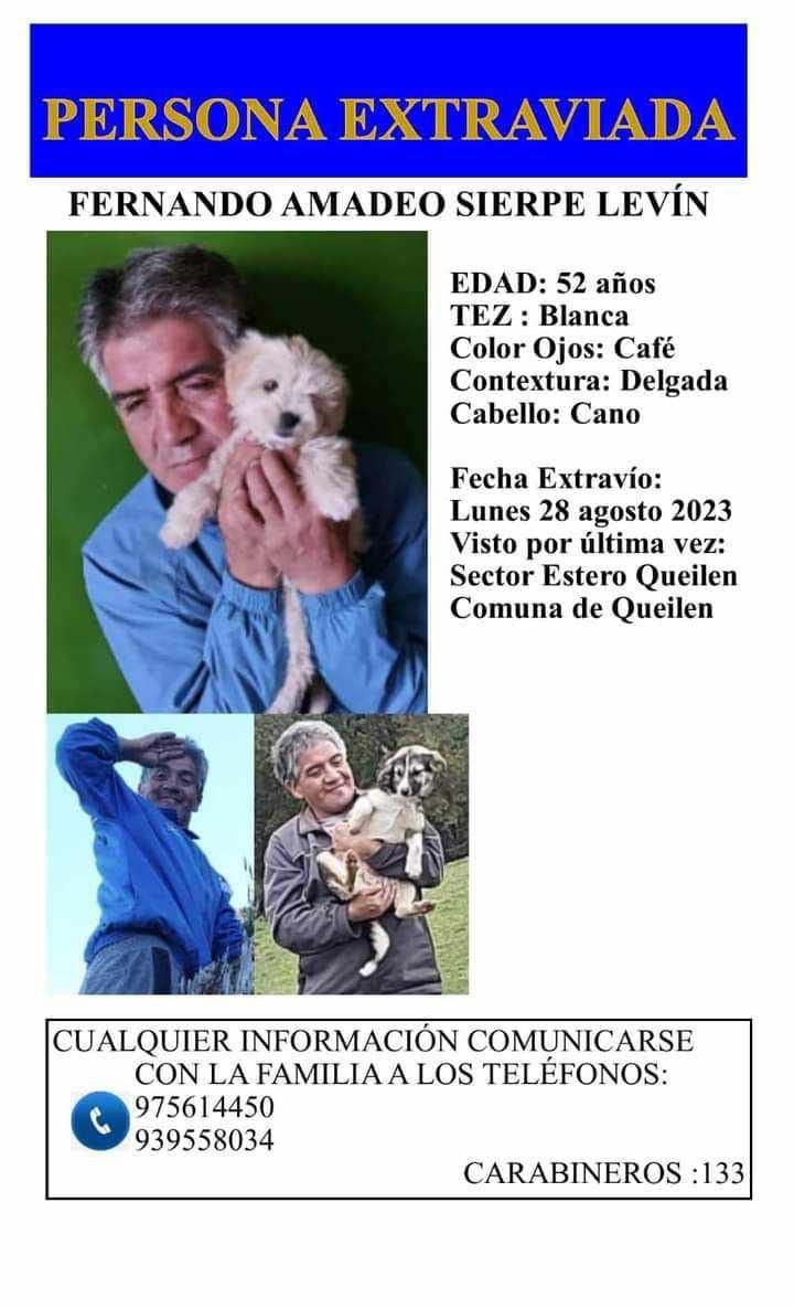 radioquellon's tweet photo. 25 días lleva desaparecido vecino de Queilen. https://t.co/lkZ4gifVlZ
