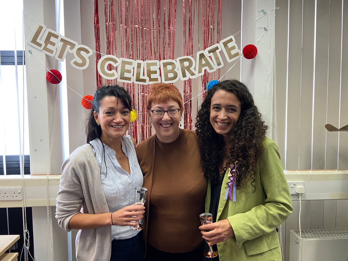 Had an amazing time yesterday celebrating @dilannkilic passing her PhD viva & meeting with our supervisor @cygraham_graham