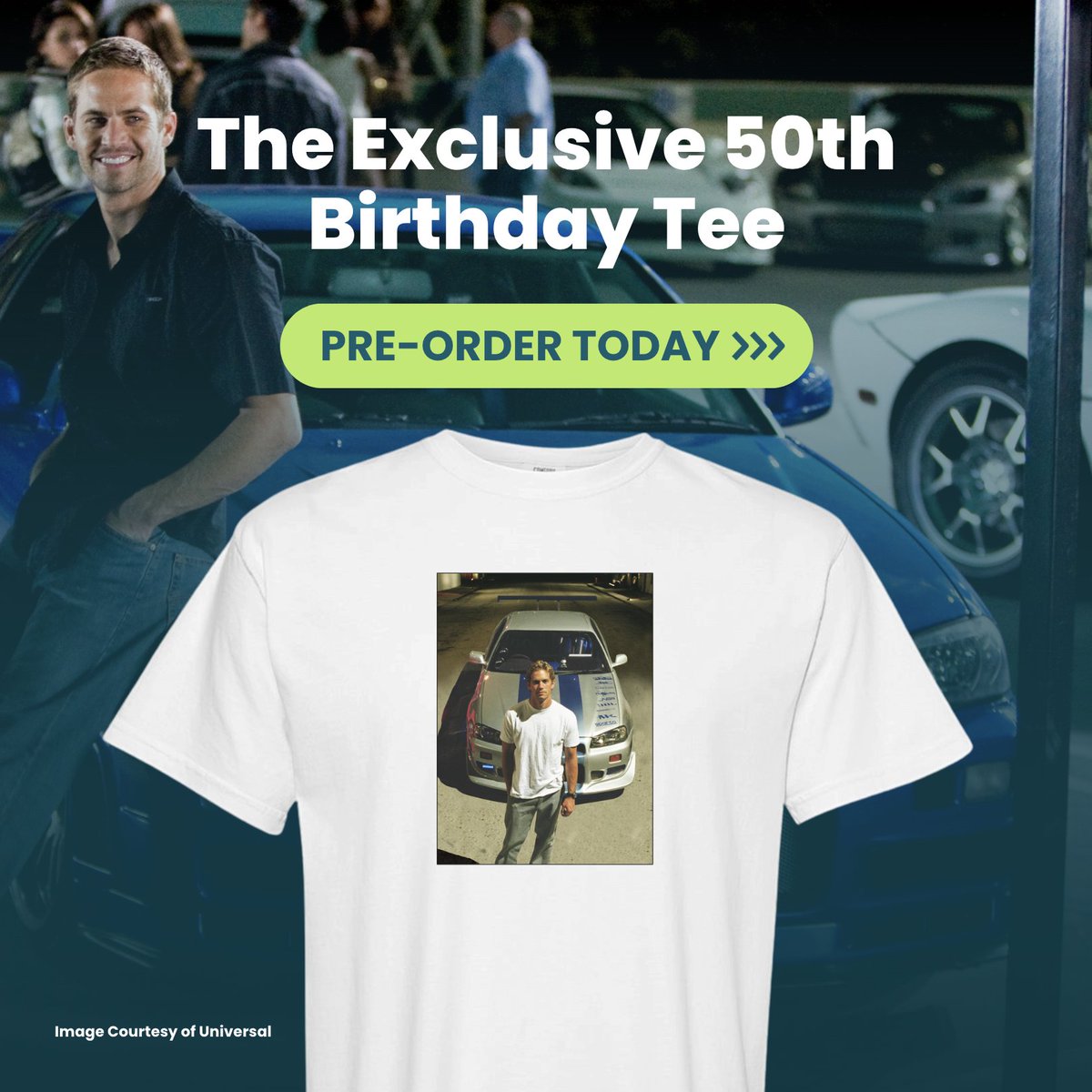 The Exclusive 50th Birthday Tee is still available for pre-order! Purchase yours and get 20% off of any other item. Profits fuel our mission to DO GOOD.® and support our scholarship program; 2023 recipient to be announced next Friday. Link in bio. Image courtesy of Universal.