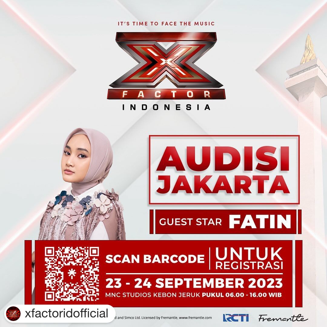 terfatin's tweet photo. Haii X Felass, Fatinistic yang mau ikut Audisi #XFactorIndonesia 2023 audisi Jakarta besok bgt nihh 23-24 September 2023, catet tanggal dan tempatnya yaaa
Bakalan ada @FatinSL nihh😍😍
#fatin #fatinistic #XFactor #RCTI https://t.co/sqkWapie9O