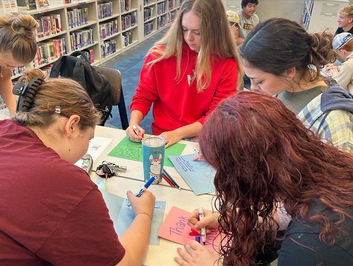 NHS members wrote encouraging letters to the staff at Children’s Mercy Hospital!