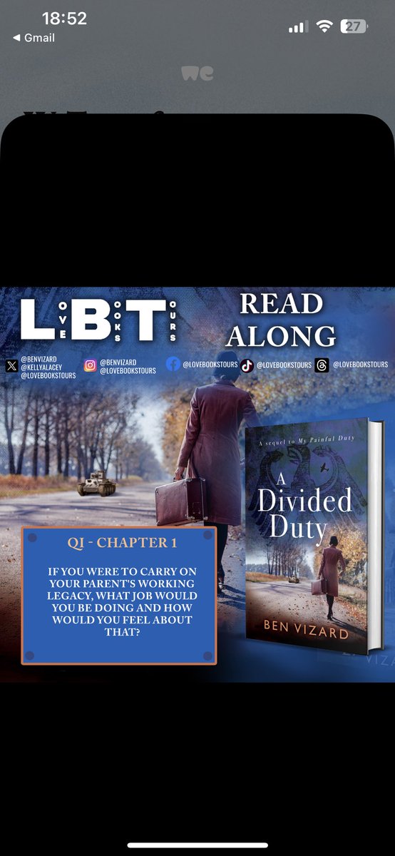Readalong for A Divided Duty by Ben Vizzard.. Q1 My grandparents and My parents and Brotber all worked for the coop. All of there life’s. I did end up working there for two years but so glad I left did my thing <a href="/benvizard/">Ben Vizard</a>
<a href="/KellyALacey/">Kelly Lacey</a> 
@lovebookstours 
#Ad #LBTCrew #BookTwitter