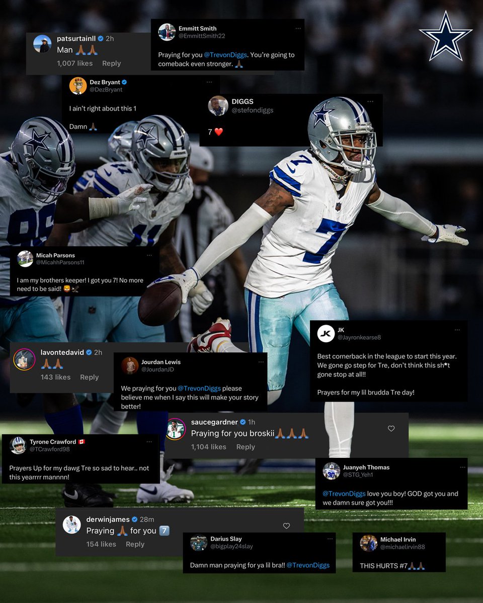 dallascowboys's tweet photo. Love from across the league 💙 https://t.co/34FhXBSBmn