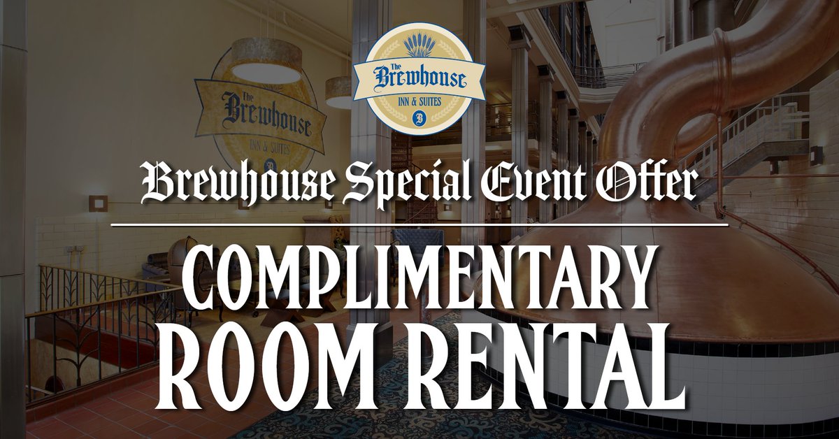 BrewhouseInn's tweet photo. Book your event and receive COMPLIMENTARY room rental! From group meetings to rehearsal dinners and holiday parties, we have the ideal space for your perfect event. 

Mention this post to take advantage of this great deal, call (414) 810-3350. *Offer valid until 10/15/2023. https://t.co/eaLHjJGApu