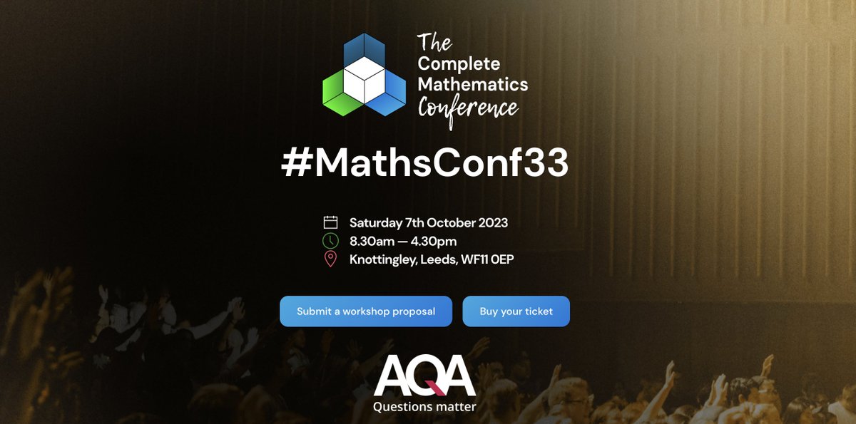 It's nearly time!  Just two weeks until The Complete Mathematics Conference #MathsConf33!

The workshop line up / timing is now live.  Just look at this amazing line up of speakers and sessions!

completemaths.com/community/math…

Workshop sign up goes live soon - keep an eye on your