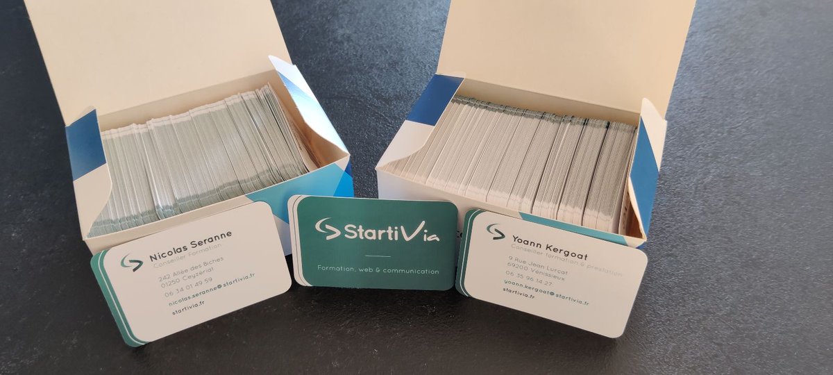 startivia's tweet photo. Enfin reçu les nouvelles #cartesdevisite @Startivia !!!
Encore merci à Volette pour son aide précieuse :)

#communicationvisuelle #marketing #design #graphicdesign #france #digital #business #events #work #entrepreneur #creation #creative #webdesign #lyon #marketingdigital https://t.co/o66dhRuInN