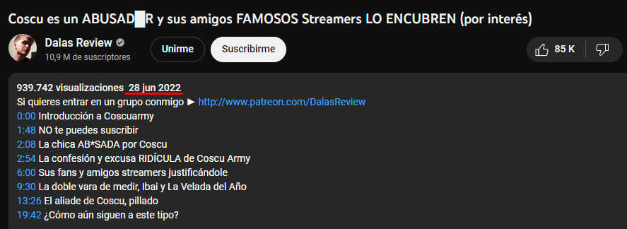 EishiVIP's tweet photo. El primer vídeo de Dalas sobre Coscu se subió 2 días después de que Coscu le dijese ''cállate fracasado'' por twitter.

Coscu se lo dijo el 25 de Junio, el primer vídeo de Dalas es del 28 de Junio.

Demostrando que hace esto por puro ardor.

Dalas no es ningún justiciero. https://t.co/KQXgBrvtsD