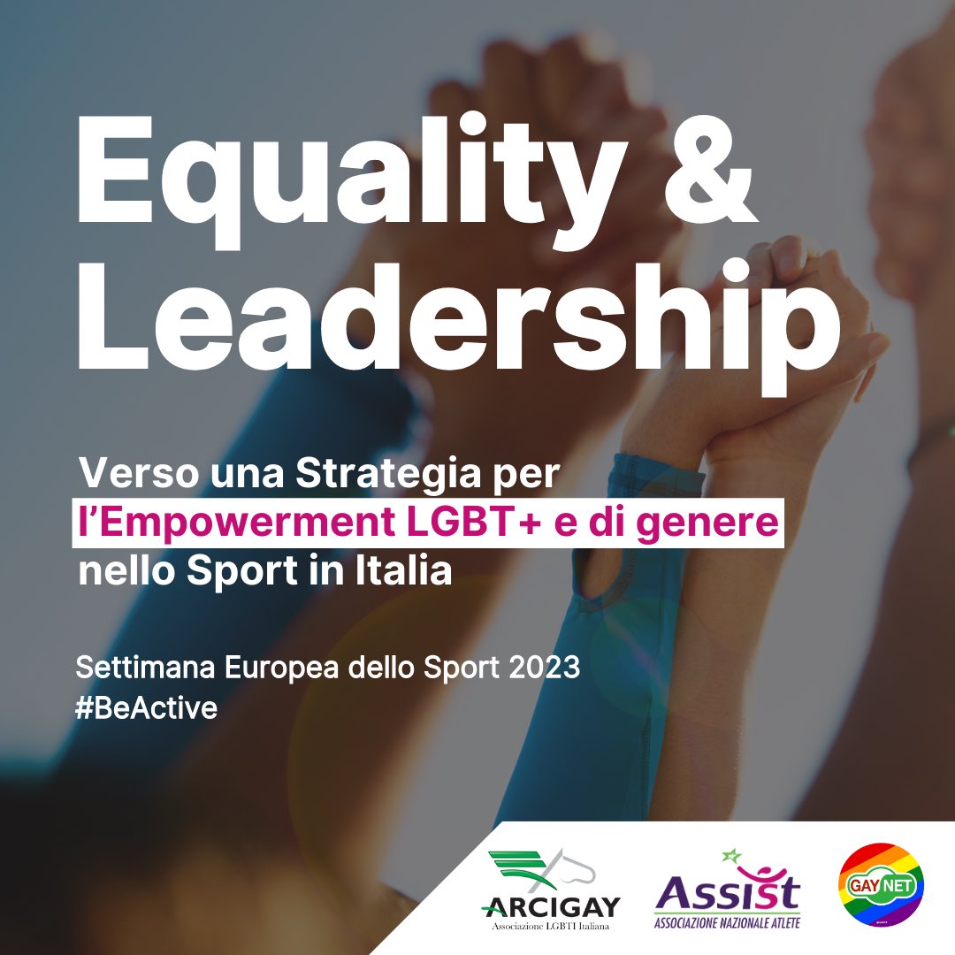 Per la #EWOS 2023  <a href="/Arcigay/">Arcigay</a> @Assist <a href="/GaynetItalia/">Da’ Voce al Rispetto - Media di Gaynet</a> lanciano la strategia Equality and Leadership, per l’Empowerment LGBT+ e di genere nello sport. Un invito rivolto a tutto il mondo dello sport per un confronto-evento a dicembre <a href="/Coninews/">CONI</a> gaynet.it/2023/09/22/emp… #beactive