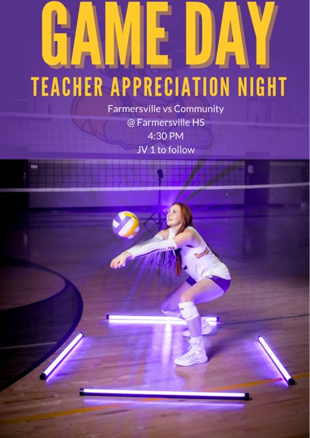 GAME DAY!!

🆚 Community
📍 Farmersville HS
🗓️ Friday, September 22nd
⏰ Varsity 4:30, JV1 to follow
🎟️ events.ticketspicket.com/agency/b7029d7…

#GRIT #LLC