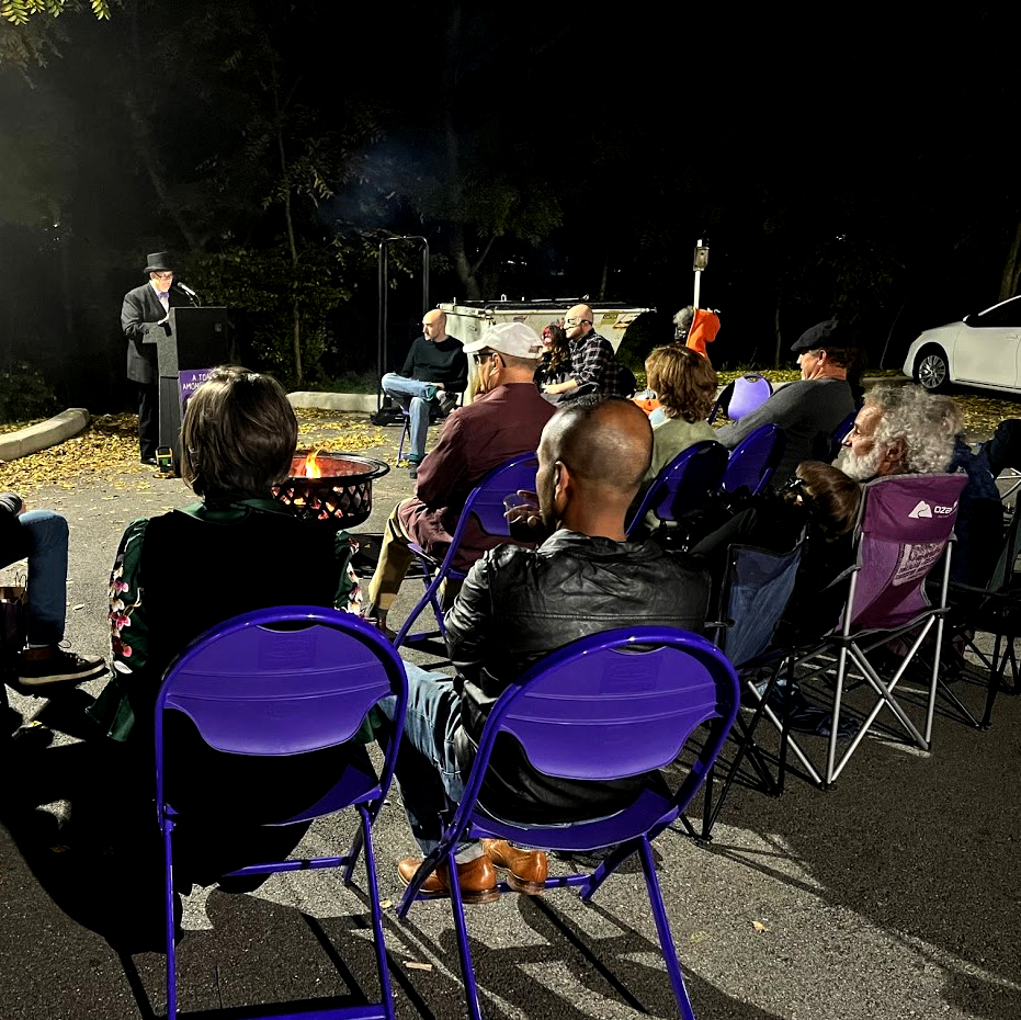Foundation4BCPL's tweet photo. Gather 'round the Ghost Story Fire Pit for spine-tingling tales of the dead! Hear stories from our professional scarers and the winners of our Tales of the Dead Short Horror Story contest. Tickets: https://t.co/asELM7cHAT https://t.co/PEWgDo5Grt
