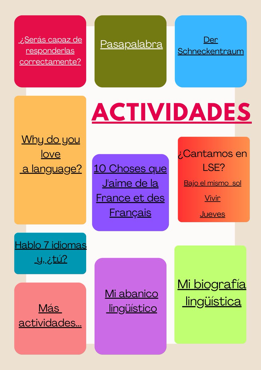 Todo preparado en el <a href="/IESJCBAROJA/">Julio Caro Baroja</a> para celebrar el #EDL2023, una iniciativa del <a href="/CoE_Education/">Council of Europe Education</a>. 
EUROPA, un continente de LENGUAS. 
Además, aprenderemos portugués, árabe y un poco de alemán en 3ºG.👇 
#diversidad #inclusion #plurilingüismo #riqueza