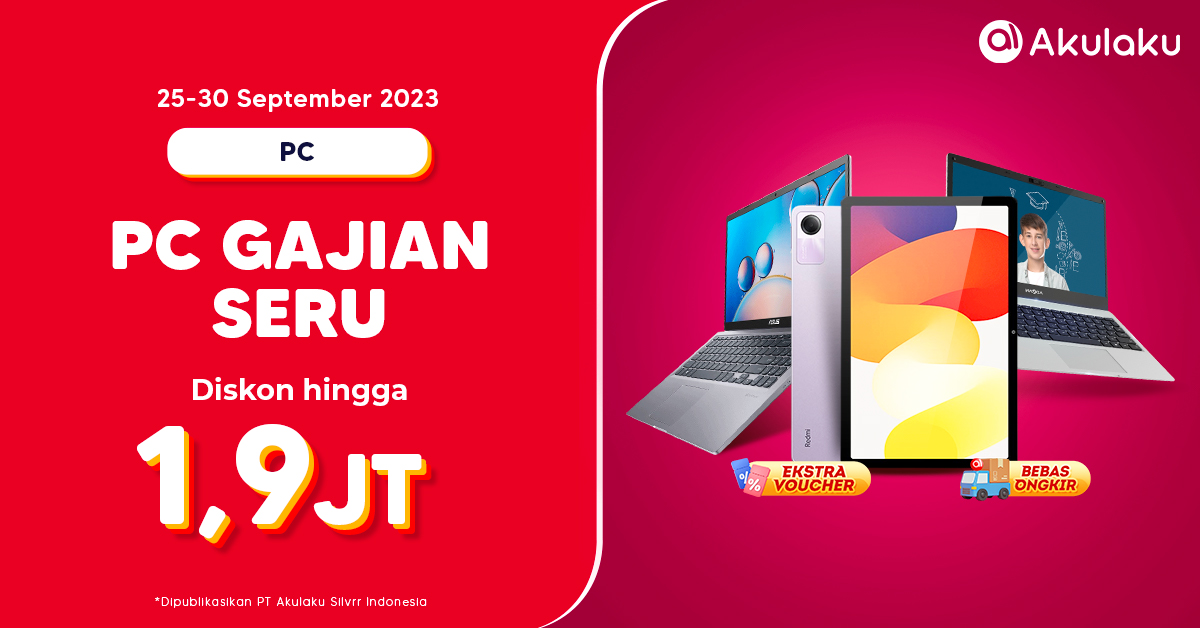 akulakuID's tweet image. Beruntung banget yang liat promo ini🤑🛍  

Laptop, tablet, dan aksesoris komputer lainnya DISKON HINGGA 1,9JT🔥🔥  

Buktiin sendiri di sini👉 bit.ly/GajianSeruSale2 

#AkulakuIndonesia #PromoLaptop #PromoTablet #BelanjaOnline