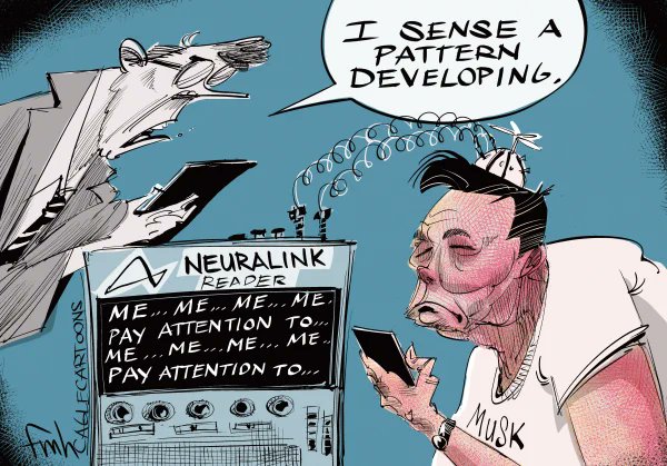 ablueview's tweet photo. Elon Musk, business genius, contemplates his coup de grΓ’ce for Twitter
#Oligarchs #WealthTax #PoorLeadership #PoorProductManagement #ABlueView https://t.co/uKxEDGyDVK